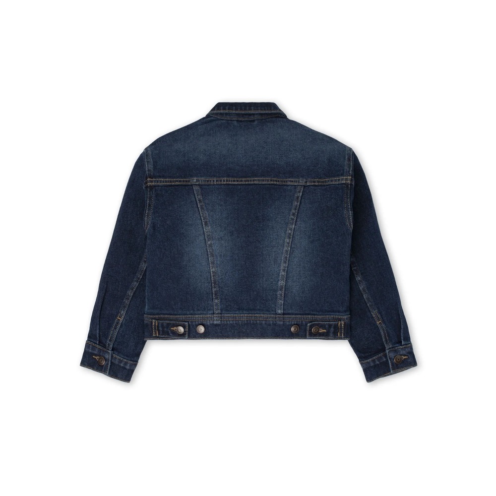 Girls Denim Jean Jacket - Size Large 10/12 - Cute spring light long sleeve Y2K - Picture 2 of 3